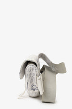 Christian Dior x Daniel Arsham 2019 White/Grey Newspaper Printed Saddle Bag