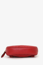 Gucci Red Chevron Leather Marmont Belt Bag