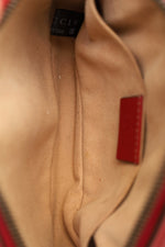 Gucci Red Chevron Leather Marmont Belt Bag