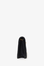 Gucci Black Leather Mini GG Marmont Animal Studs Wallet on Chain