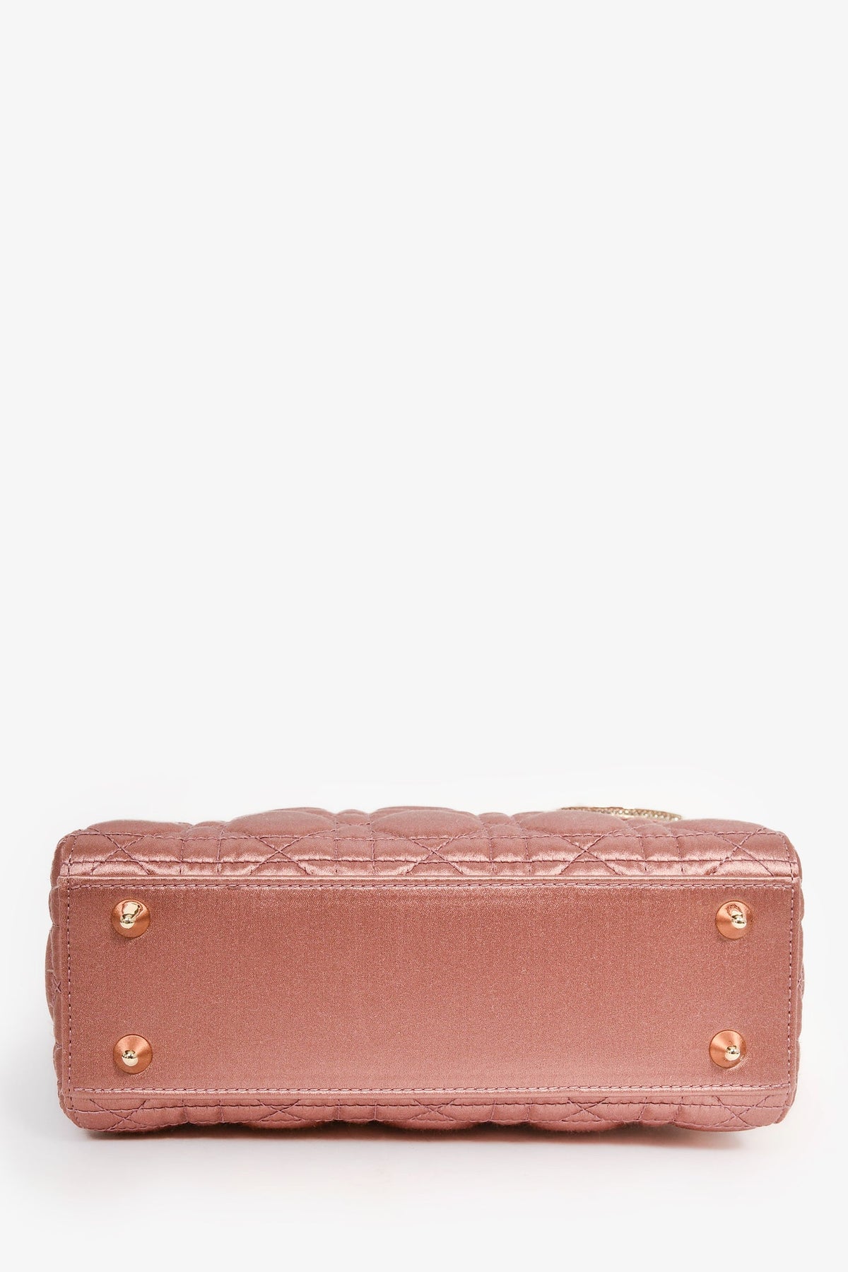 Christian Dior 2019 Pink Satin Small 'Lady Dior' Top Handle with Strap