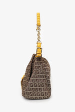 Fendi Brown Zucca Canvas Mama Baguette Chain Bag