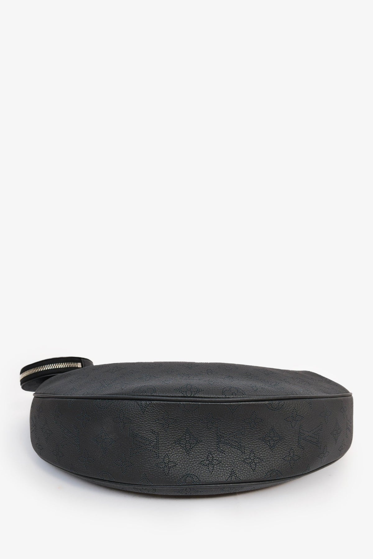 Louis Vuitton Black Mahina Leather Monogram 'Baia' Chain Shoulder Bag with Strap + Coin Pouch
