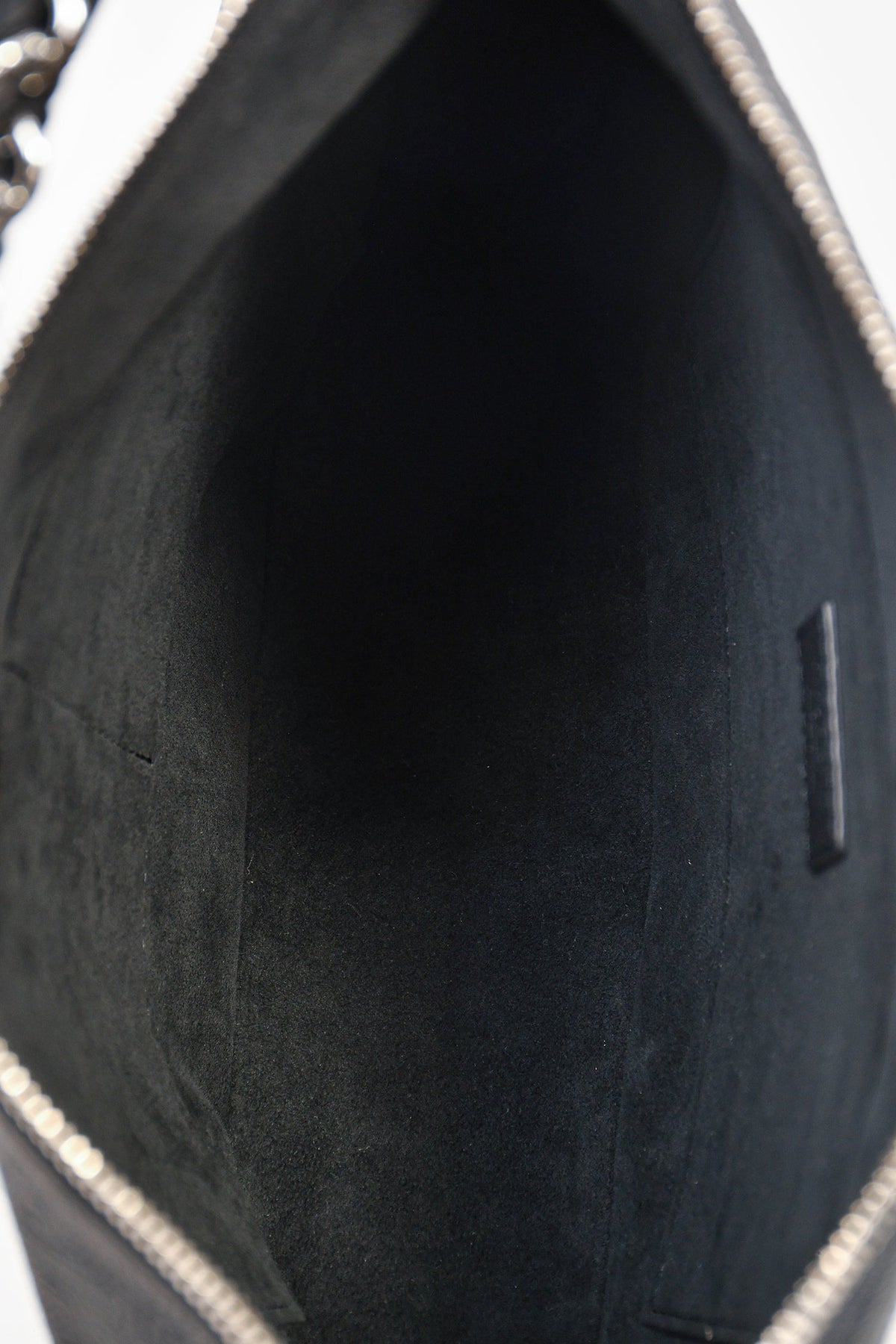 Louis Vuitton Black Mahina Leather Monogram 'Baia' Chain Shoulder Bag with Strap + Coin Pouch