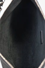 Louis Vuitton Black Mahina Leather Monogram 'Baia' Chain Shoulder Bag with Strap + Coin Pouch