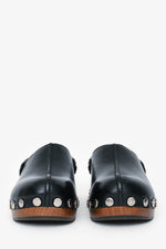 Christian Dior Black Leather Diorquake Clogs Size 37