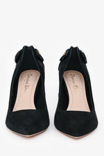 Christian Dior Black Suede Butterfly Details Pumps Size 36