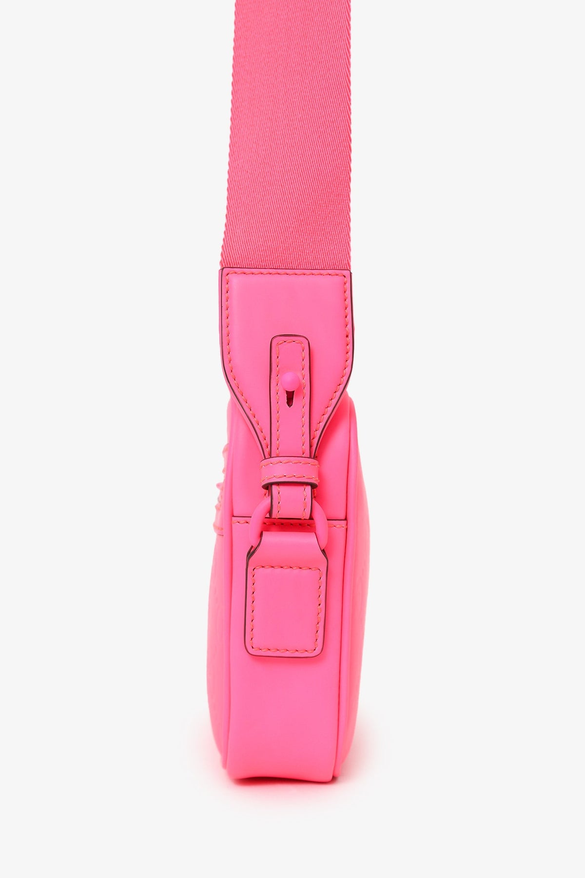 Gucci Neon Pink Rubber-Effect Crossbody Bag