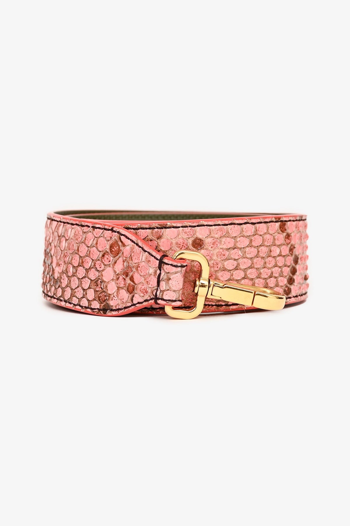 Fendi Orange/Green Python Leather Bag Strap