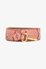 Fendi Orange/Green Python Leather Bag Strap