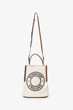 Burberry Off-White Canvas Small Peggy Bucket Bag