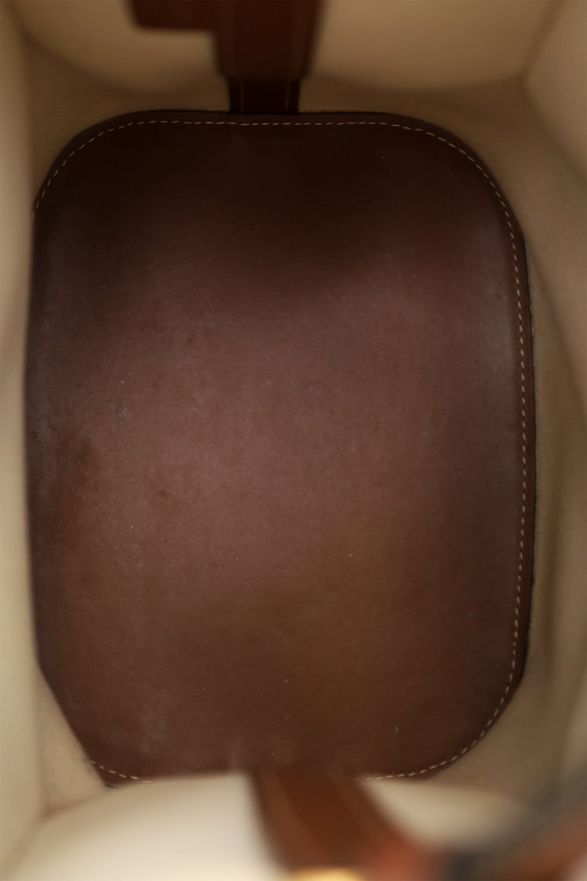 Burberry Off-White Canvas Small Peggy Bucket Bag