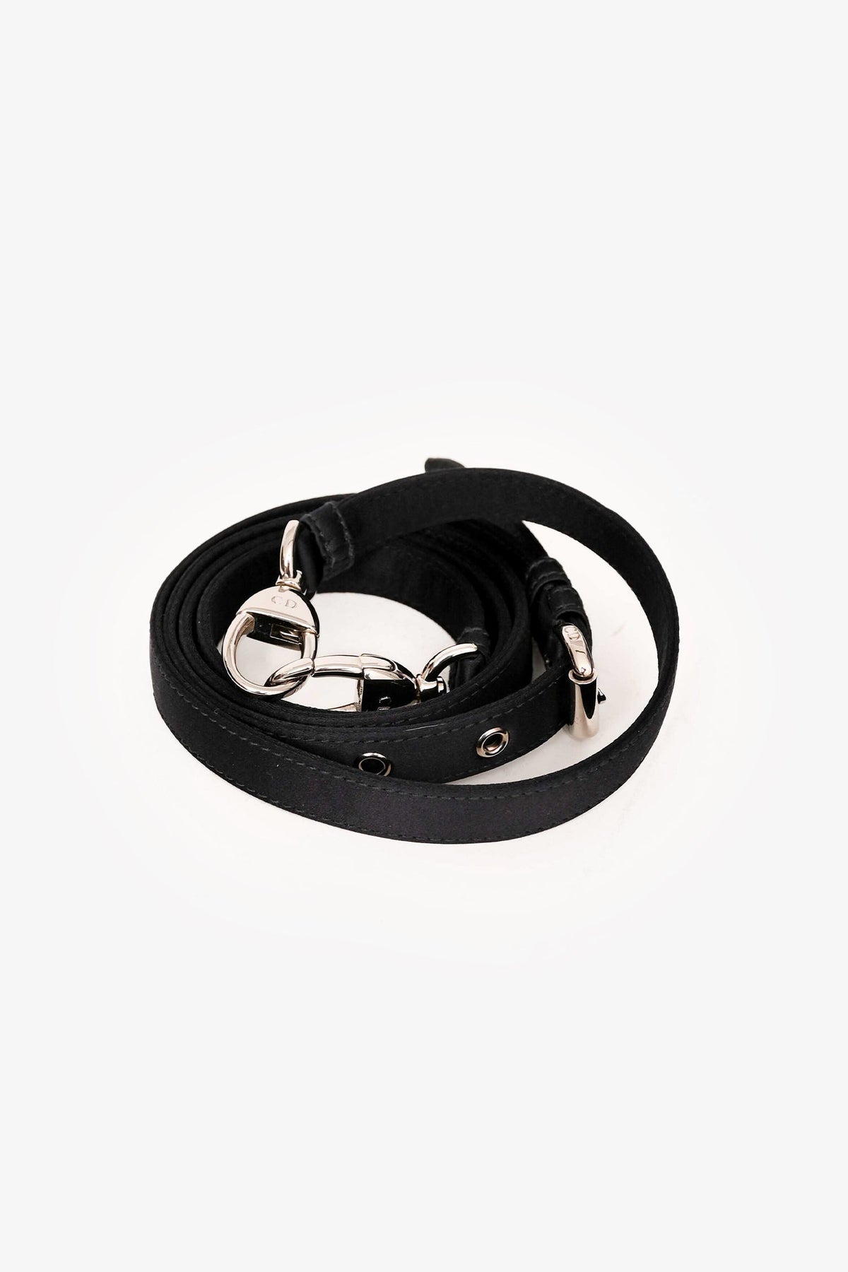 Christian Dior 2018 Black Satin Crystal Embellished Mini Lady Dior with Strap