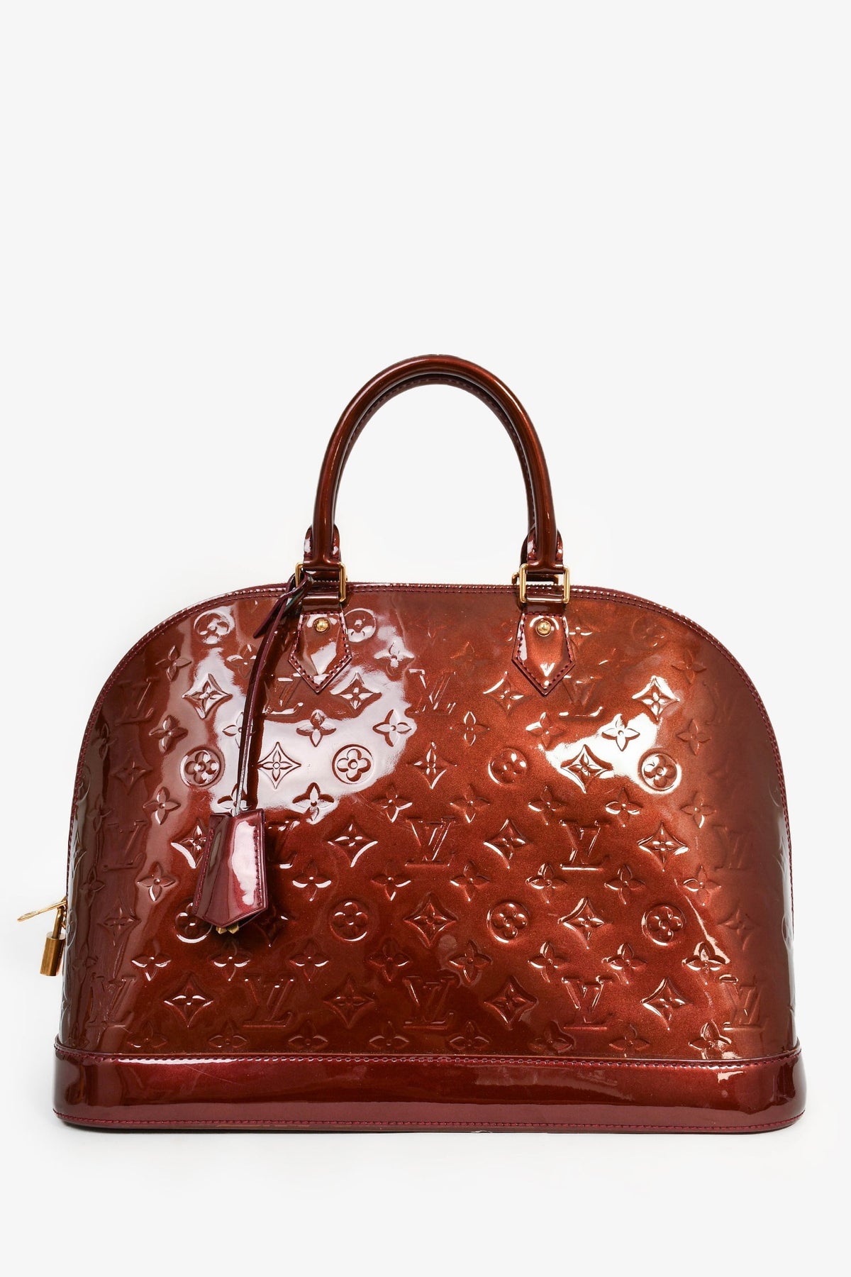 Louis Vuitton 2012 Burgundy Vernis Patent Leather Alma PM Top Handle