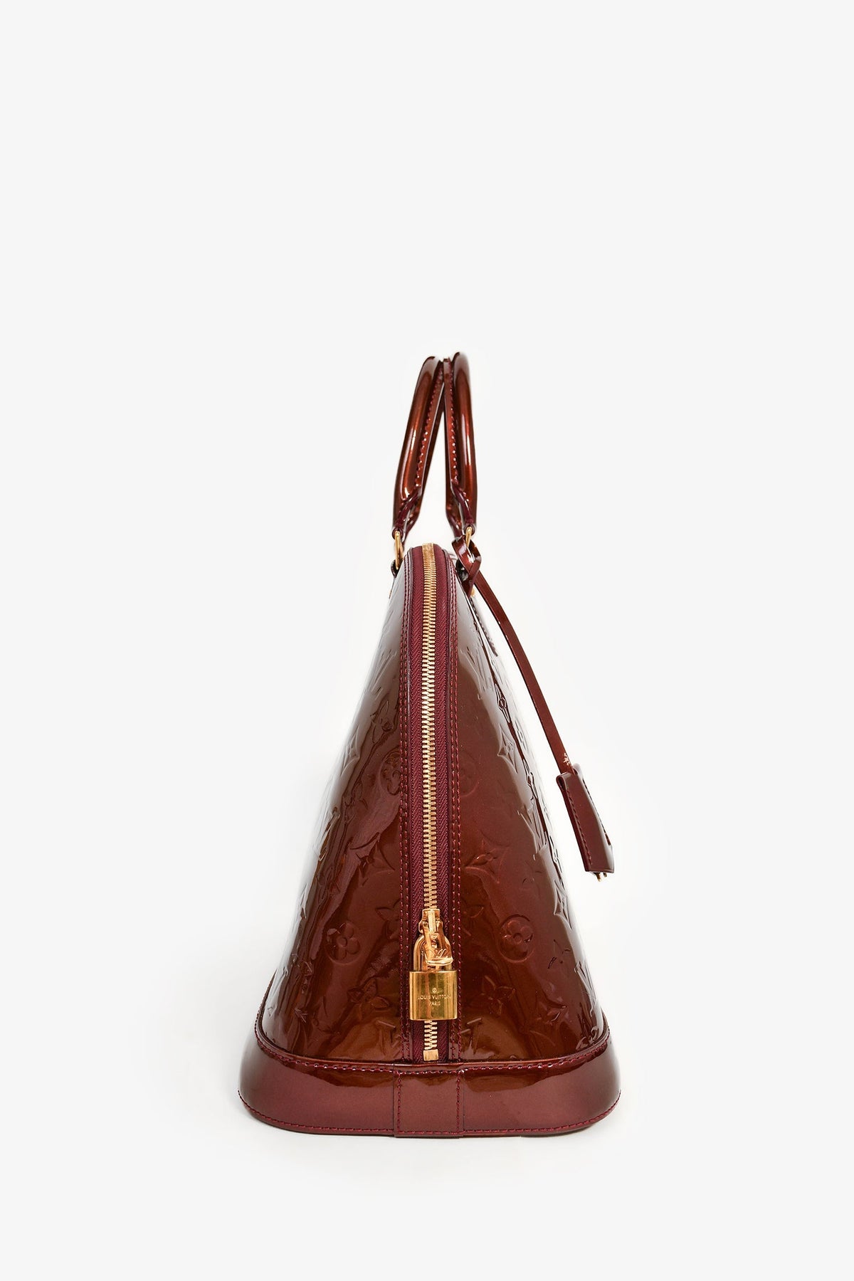 Louis Vuitton 2012 Burgundy Vernis Patent Leather Alma PM Top Handle