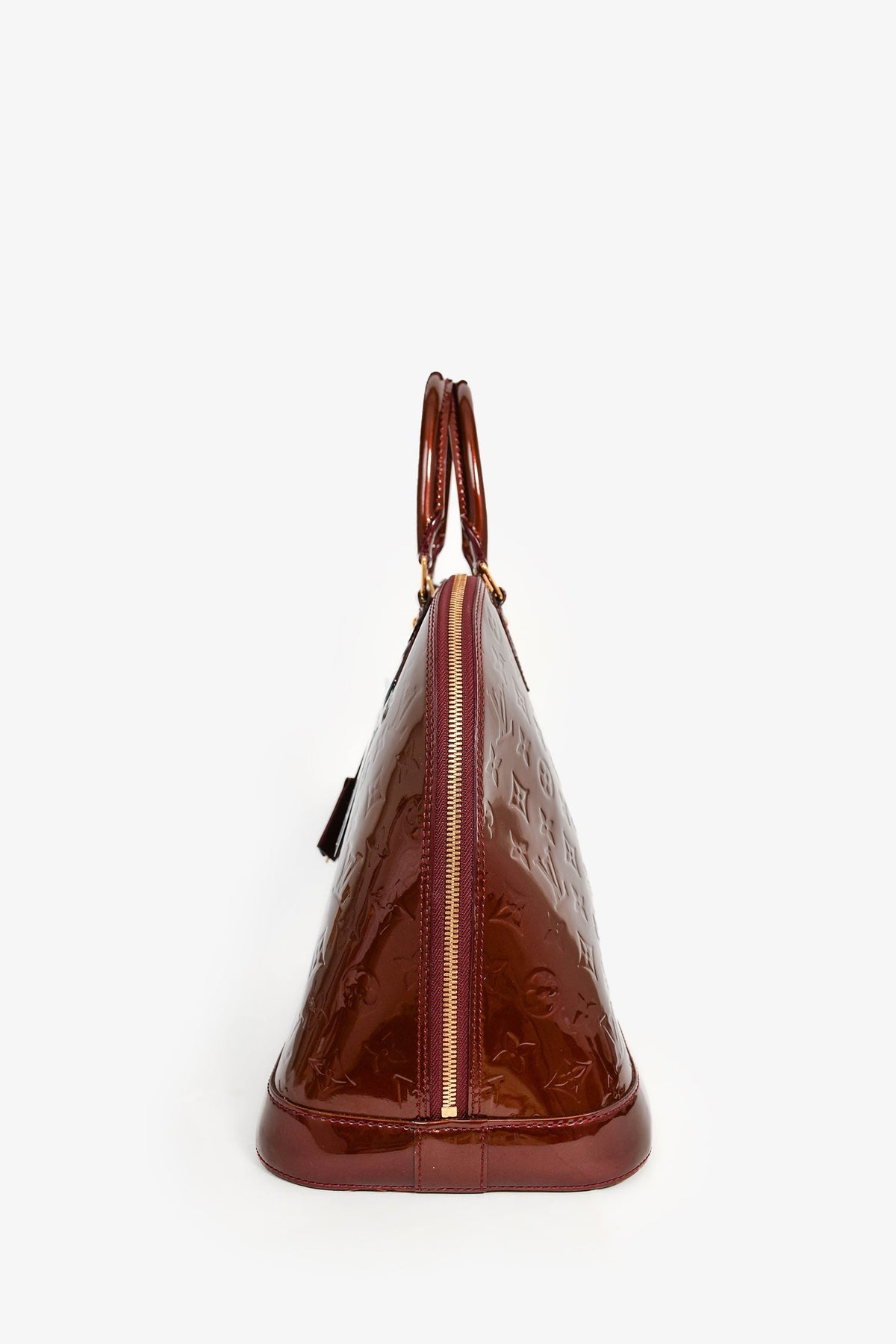 Louis Vuitton 2012 Burgundy Vernis Patent Leather Alma PM Top Handle