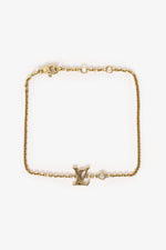 Louis Vuitton 18K Gold /Diamond 'LV' Bracelet