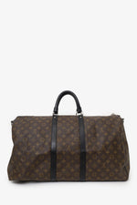 Louis Vuitton 2010 Brown/Black Monogram Keepall 55 With Strap