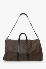 Louis Vuitton 2010 Brown/Black Monogram Keepall 55 With Strap