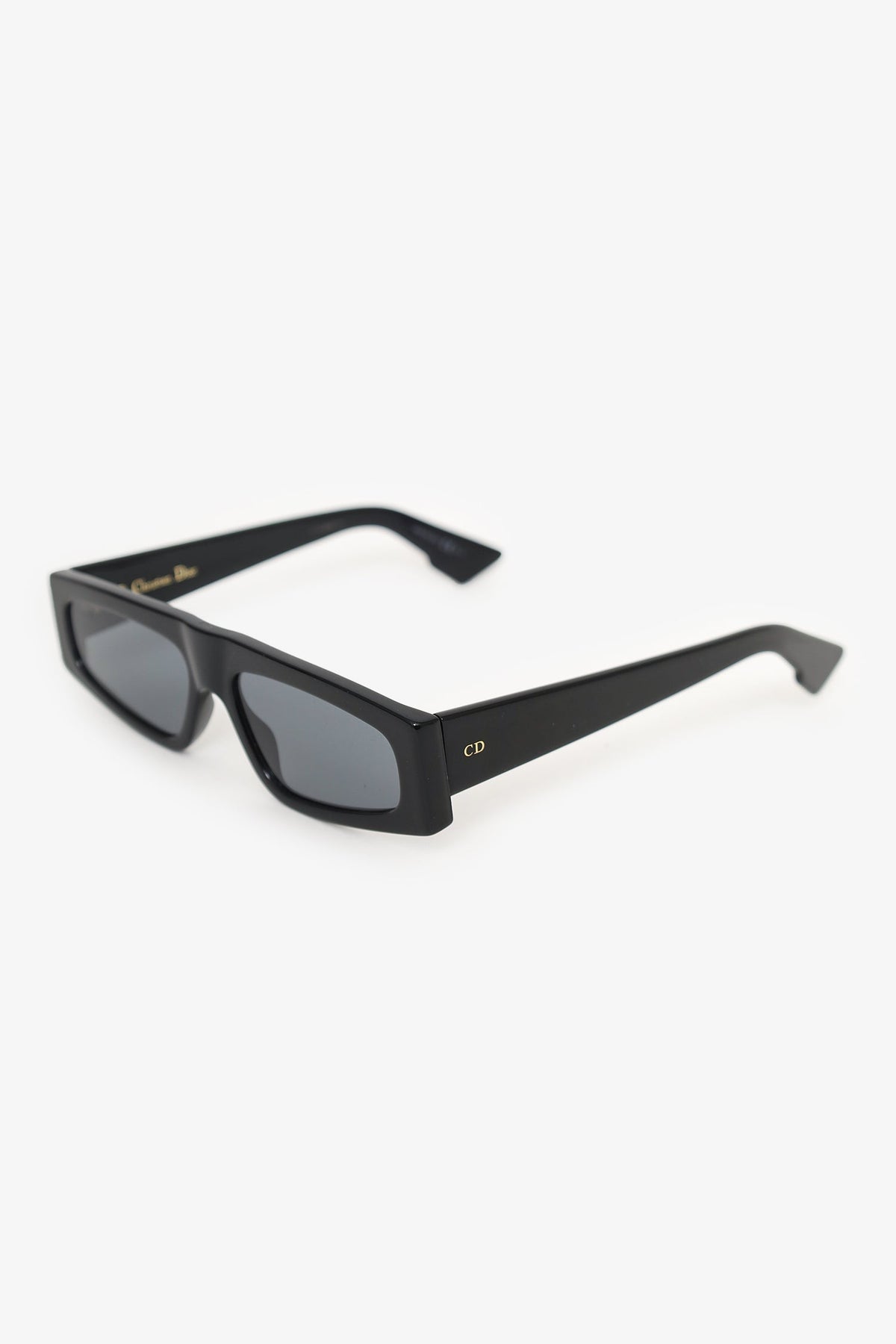 Christian Dior Black Frame Rectangular Power Sunglasses