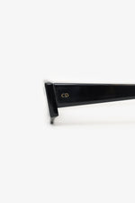 Christian Dior Black Frame Rectangular Power Sunglasses