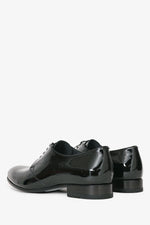 Christian Dior Black Patent Leather Derby Shoes Size 38