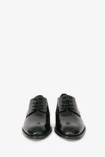 Christian Dior Black Leather Derby Shoes Size 37.5