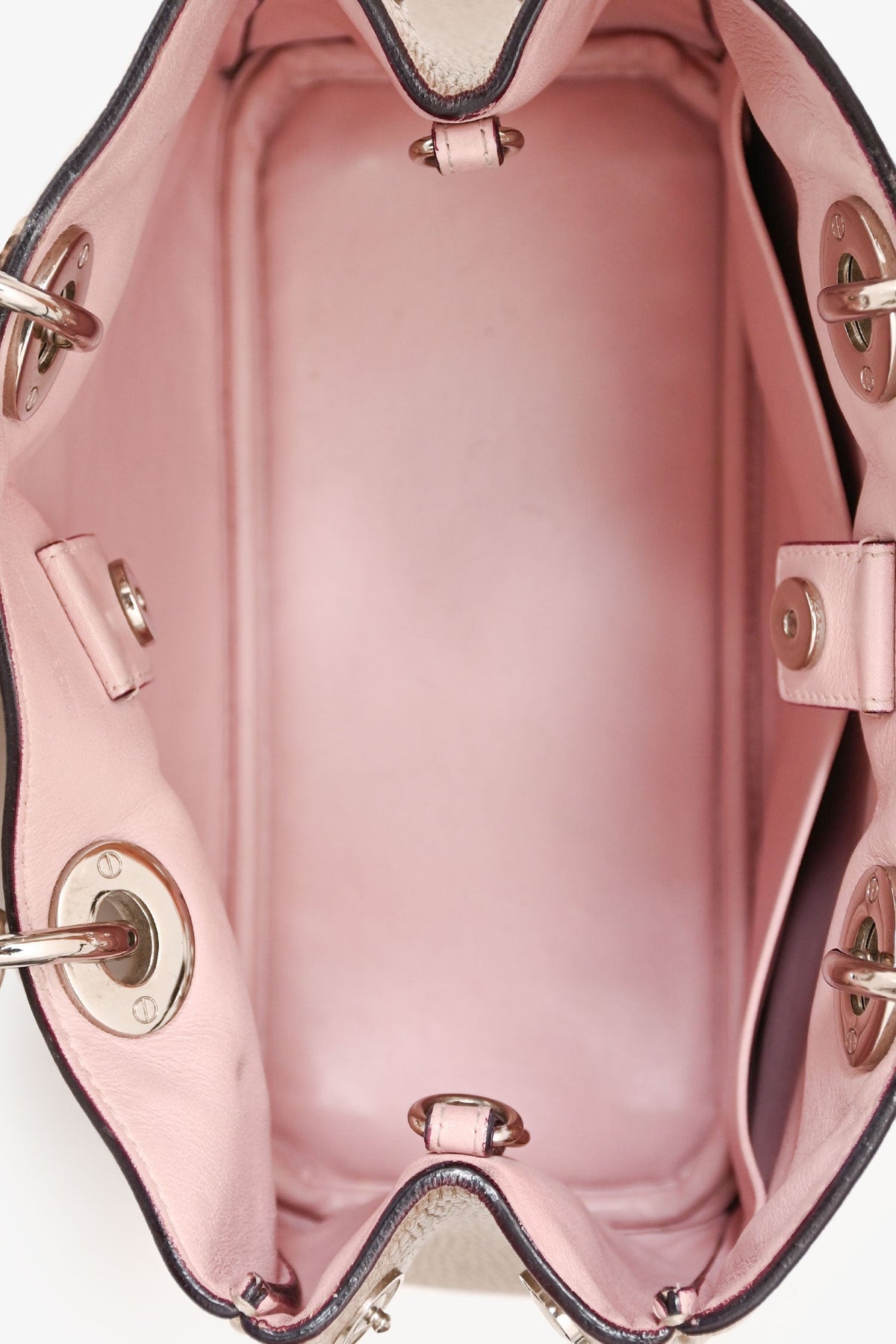 Christian Dior 2014 Gold Leather Mini Diorissimo Top Handle with Strap