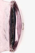 Christian Dior 2014 Pink Metallic Cannage Leather 'Miss Dior' Wallet on Chain
