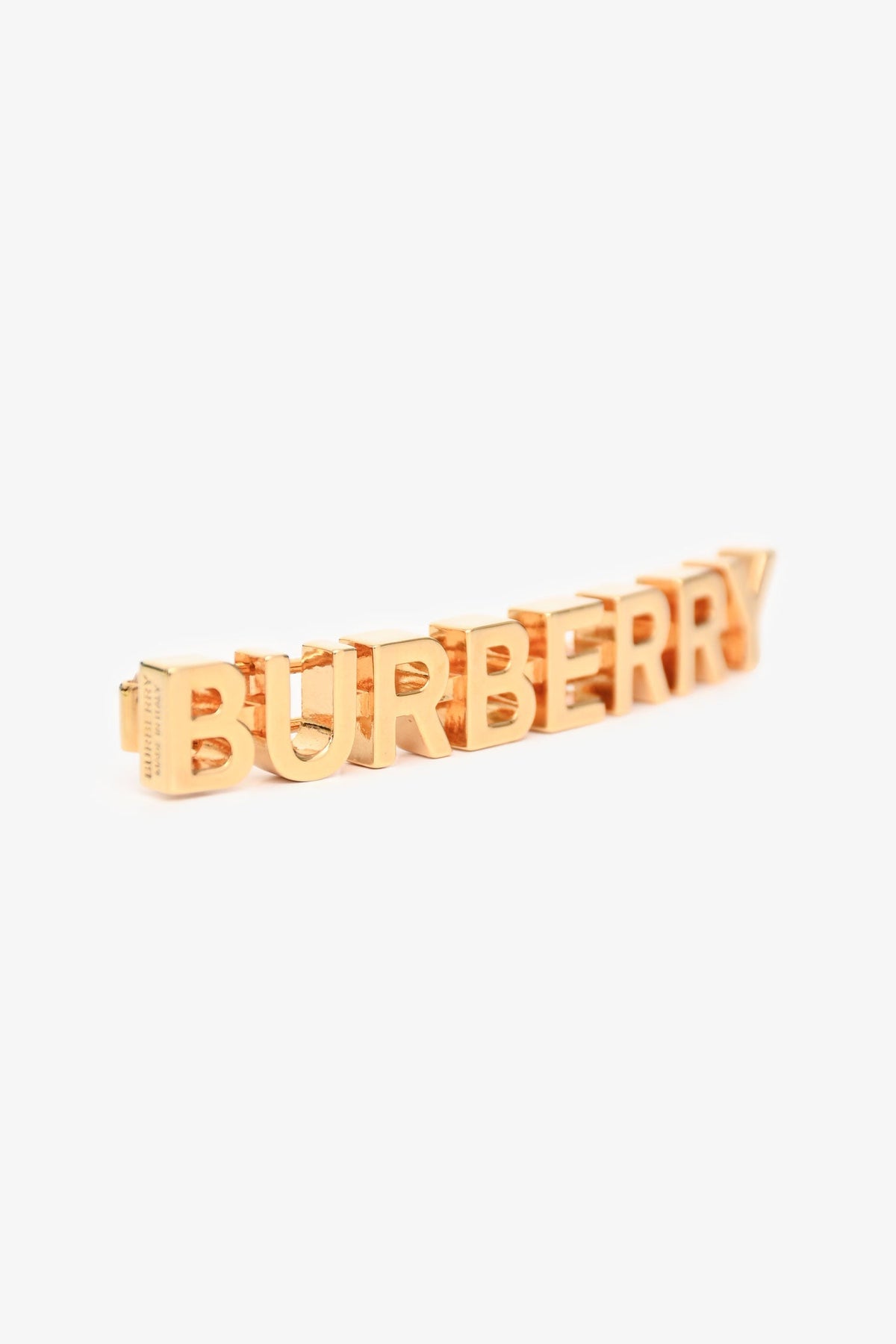 Burberry Gold Tone Metal 'Burberry Love' Hair Clip