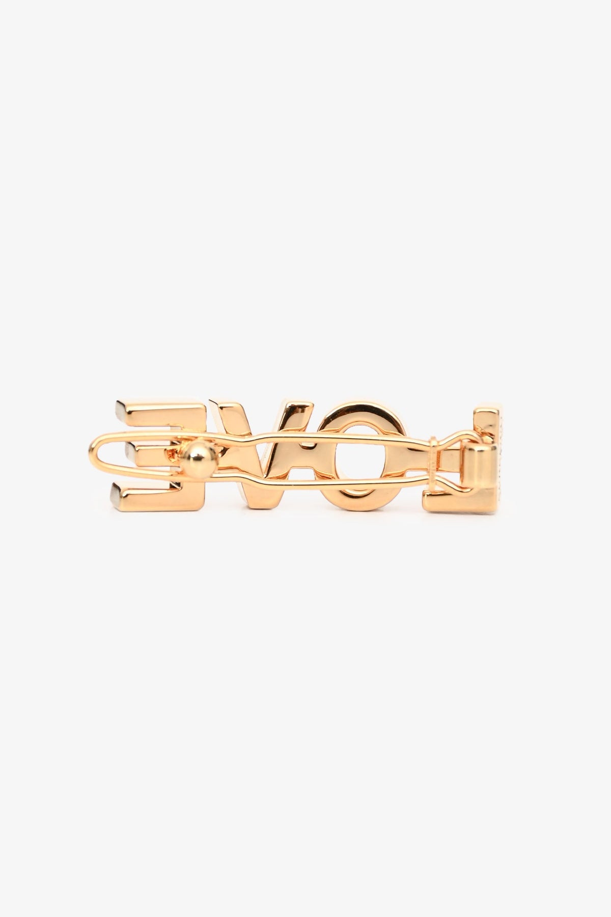 Burberry Gold Tone Metal 'Burberry Love' Hair Clip