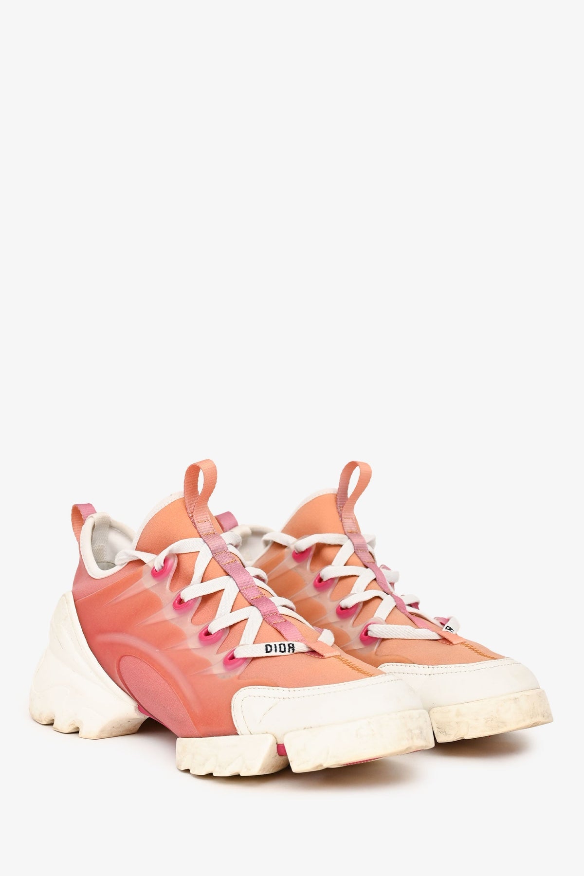 Christian Dior Pink/Orange Ombre Platform Sneakers Size 37 (As Is)