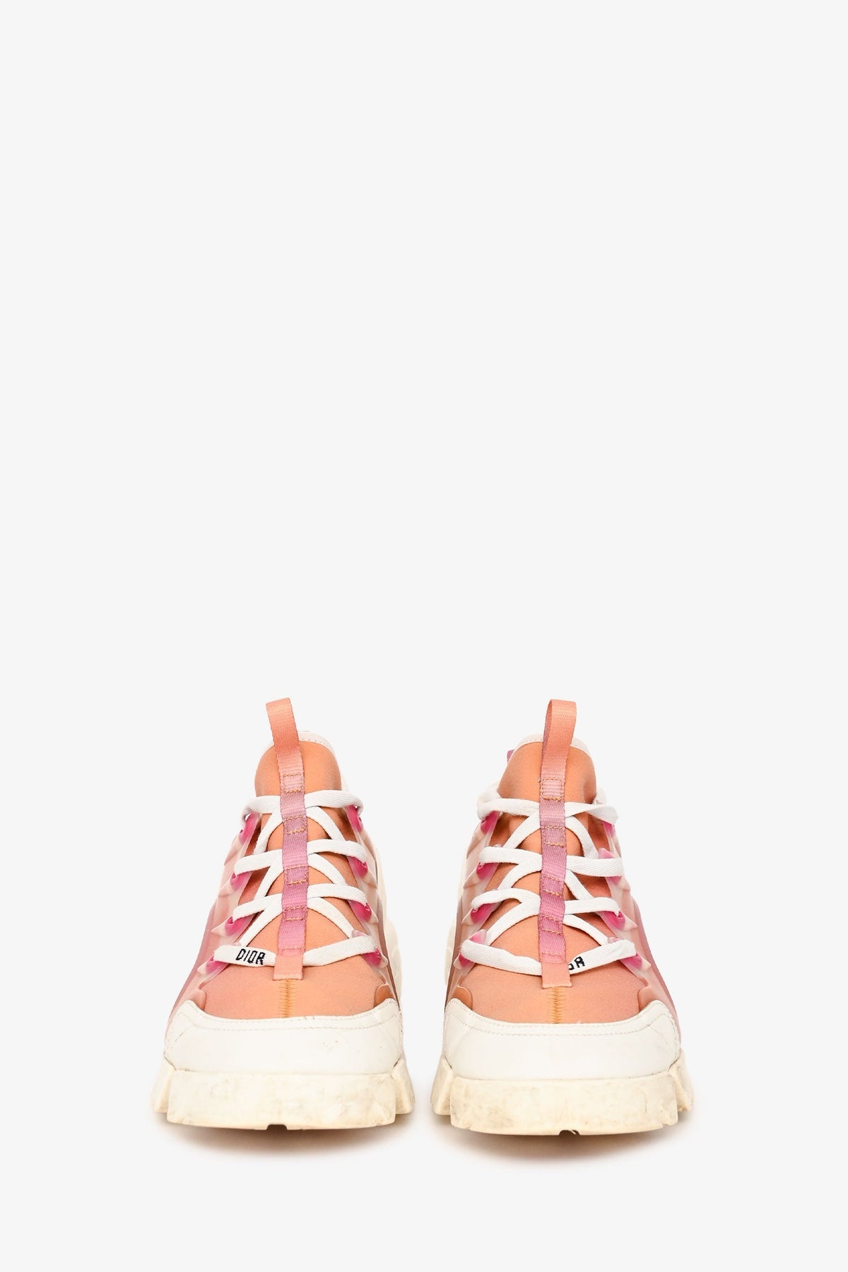 Christian Dior Pink/Orange Ombre Platform Sneakers Size 37 (As Is)