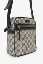 Gucci Black/Navy GG Supreme Canvas Messenger Bag