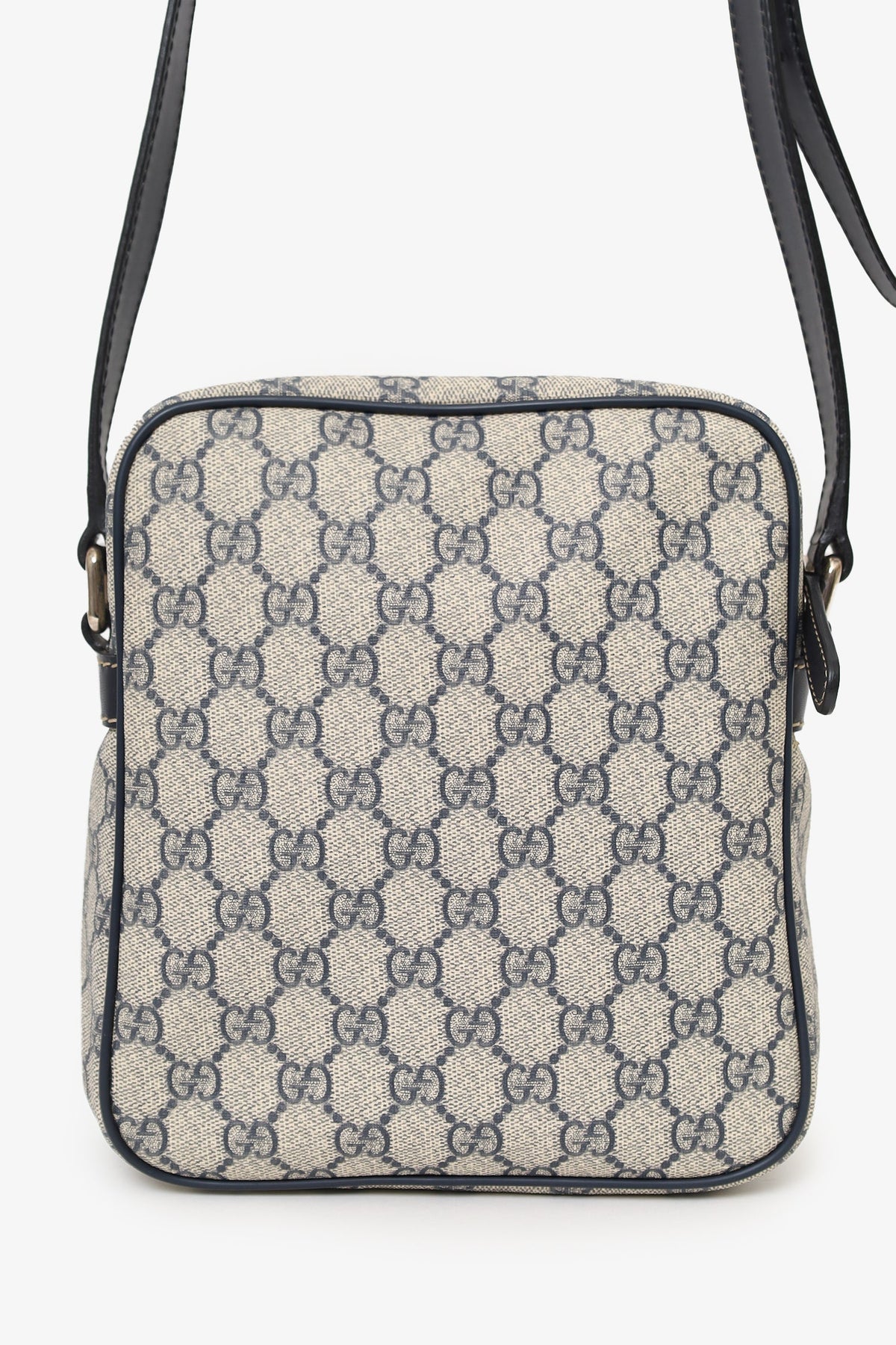 Gucci Black/Navy GG Supreme Canvas Messenger Bag