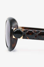 Christian Dior Brown Tortoiseshell 'Lady' Oversized Sunglasses