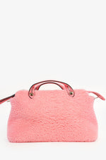Fendi Pink Shearling 'By The Way' Medium Top Handle with Strap
