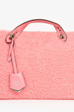 Fendi Pink Shearling 'By The Way' Medium Top Handle with Strap
