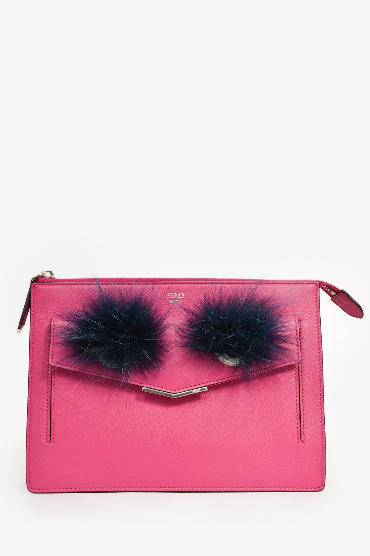 Fendi Fuchsia Monster Feather Crossbody Bag
