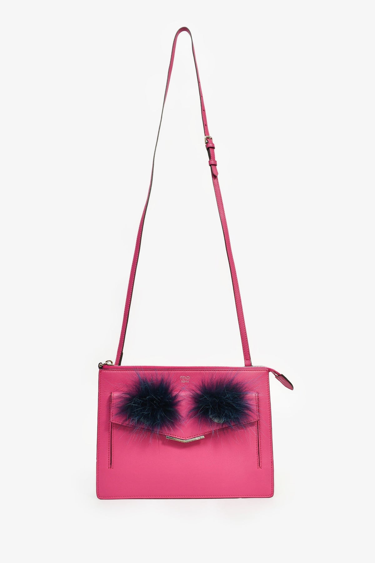 Fendi Fuchsia Monster Feather Crossbody Bag