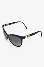 Burberry Black Acrylic Novacheck Detail Sunglasses