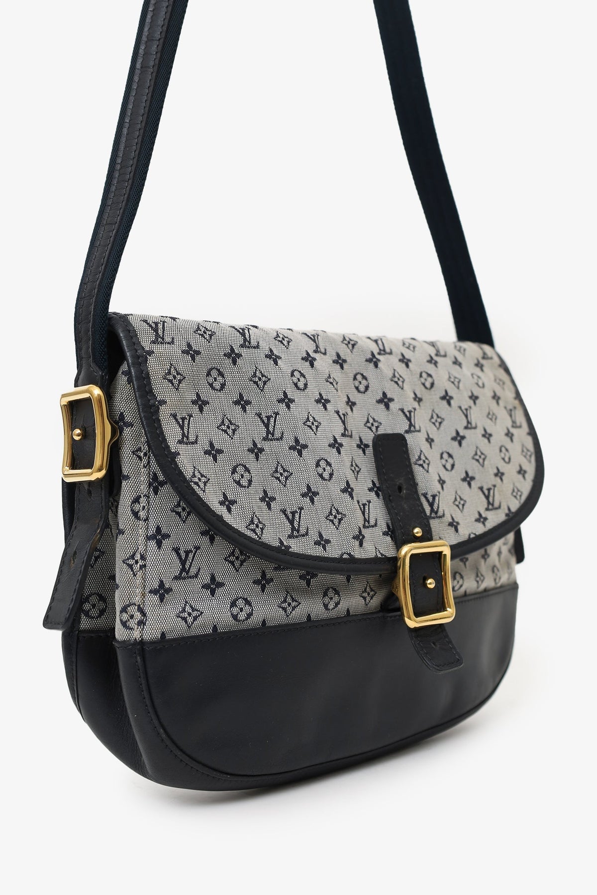 Louis Vuitton 2004 Navy/Grey Monogram Canvas Mini Lin Belanger Bag