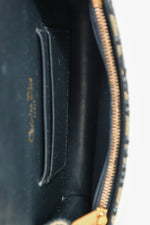 Christian Dior 2022 Blue Coated Canvas Oblique Logo Belt Bag
