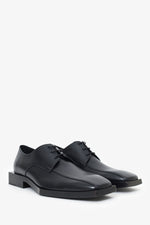 Balenciaga Black Leather Square Toe Rim Derby Size 41 Mens