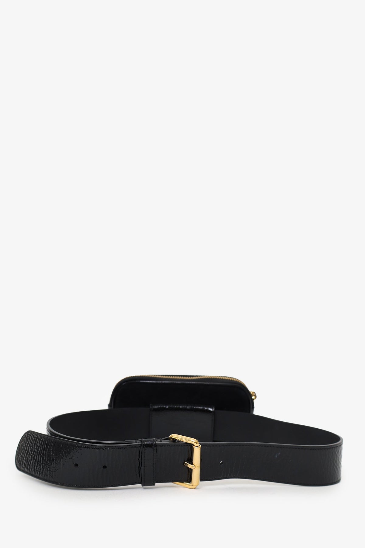 Gucci Black Suede Patent Web Ophidia Belt Bag