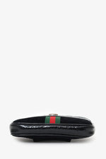 Gucci Black Suede Patent Web Ophidia Belt Bag