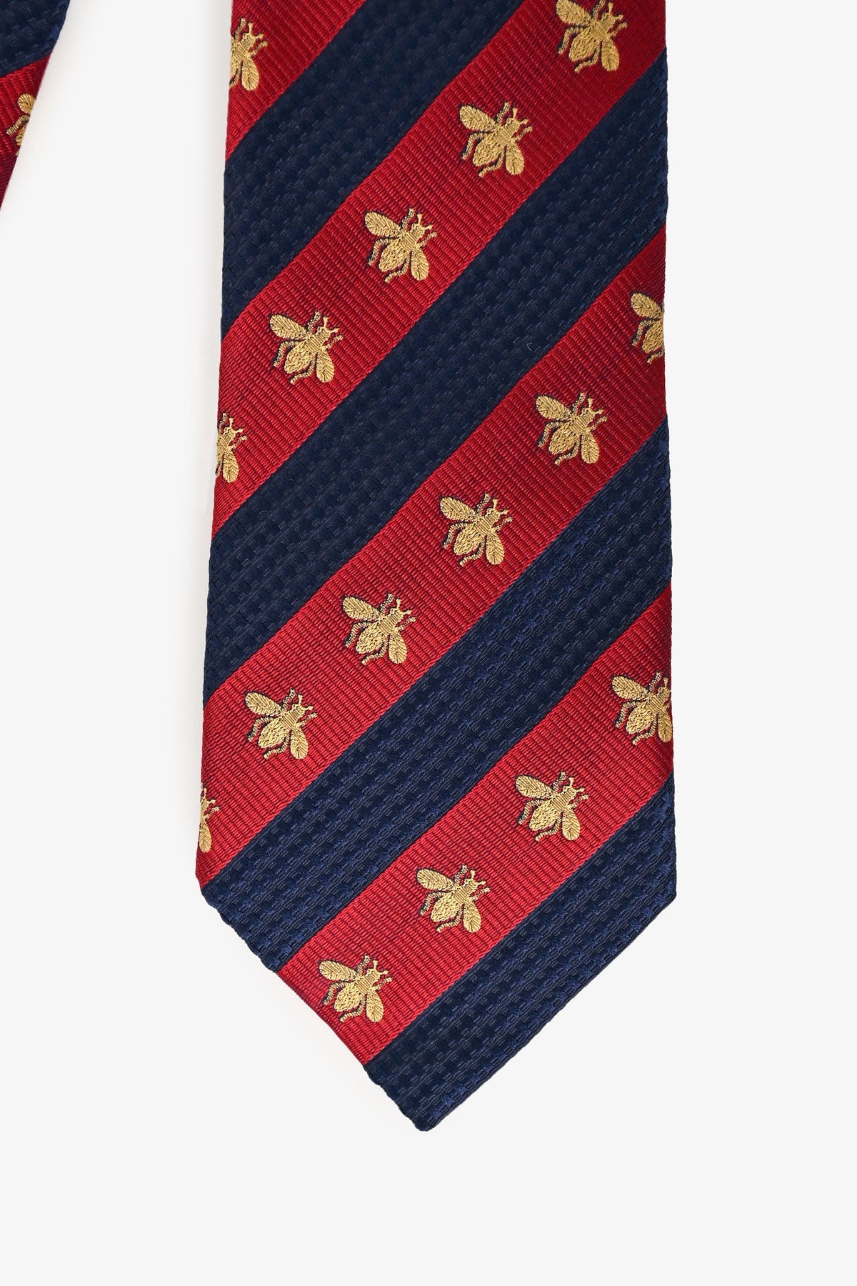 Gucci Burgundy/Navy Bumble Neck Tie