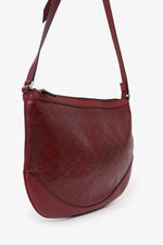 Gucci Burgundy Calfskin Horsebit Embossed Crossbody
