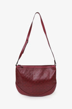 Gucci Burgundy Calfskin Horsebit Embossed Crossbody