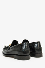 Christian Dior Black Leather 'D-Academy' Tassel Loafers Size 35.5